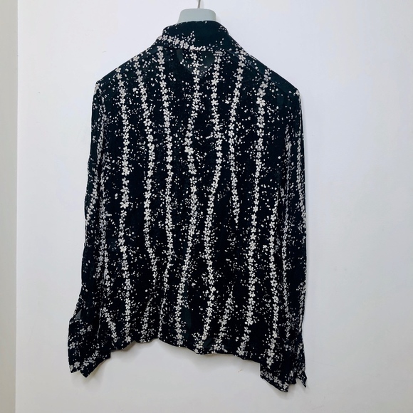 Ivo Nikkolo ruffled blouse black and white size M - Picture 3 of 8